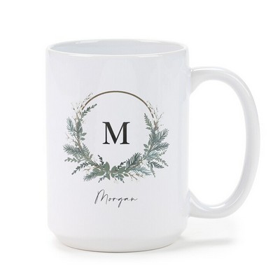 Holiday Monogram Coffee Mug (15 Oz.)