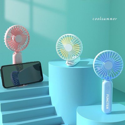 3 Levels Wind Speed Handheld Mini Fan Phone Holder With Lanyard