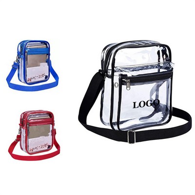 Diagonal Small Clear PVC Transparent Tote Bag