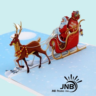 Cheerful Santa Ride Christmas Greeting Card