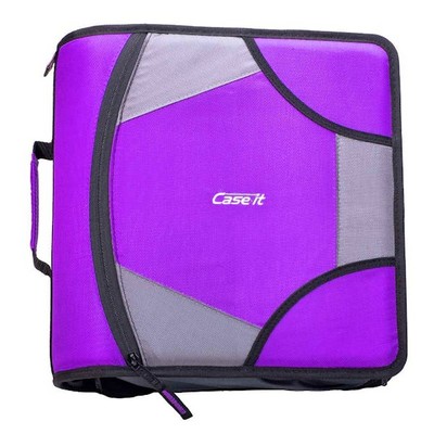 Case-It King Zip Tab Binders - Deep Purple, 4 (Case of 4)