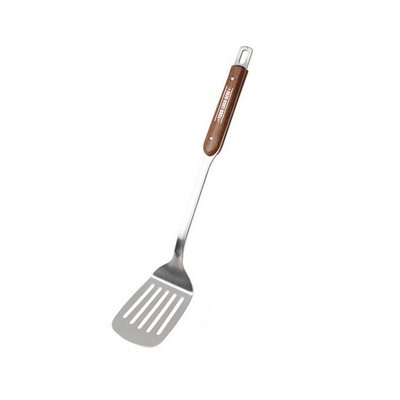 Stainless Steel Slotted Spatula with Wooden Handle