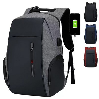 Large Travel Laptop Backpack with USB Charging Port