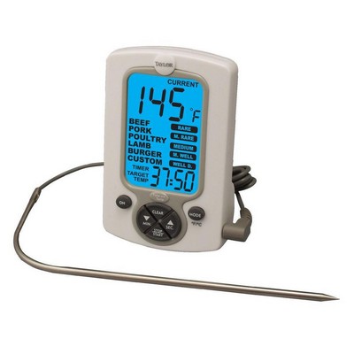 Taylor Pro Digital White Cooking Thermometer w/Timer