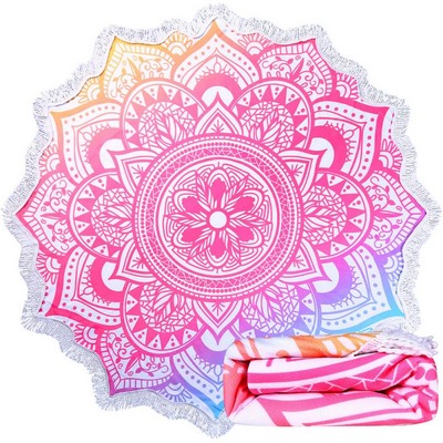 100% Cotton Terry 350 gsm Round Beach Towel