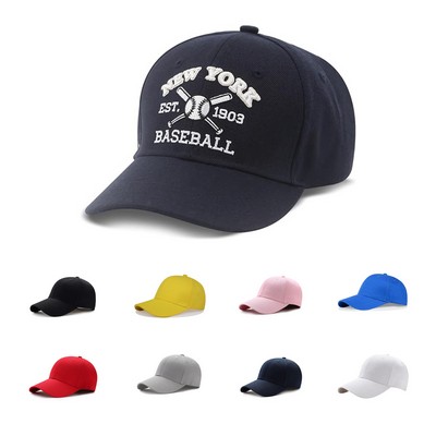 Cotton & Polyester Baseball Cap Adjustable Classic Hat