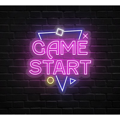 Game Start Neon Sign