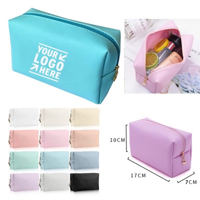 Water-Resistant PU Leather Toiletry Bag