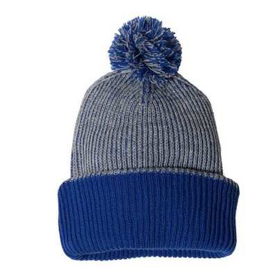 Sportsman™ 12'' Knit Speckled Pom-Pom Beanie