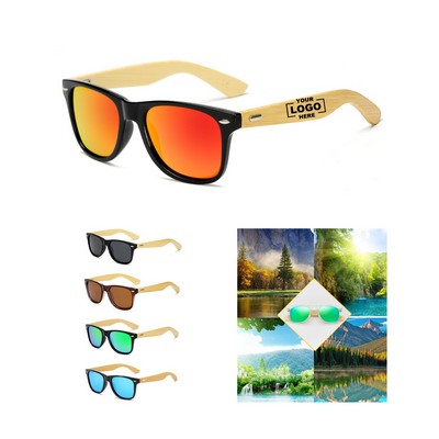 Bamboo Wood Arms Polarized Sunglasses