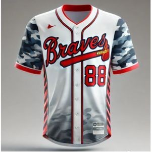 Sublimated Traditional Women Full Button Baseball Jersey