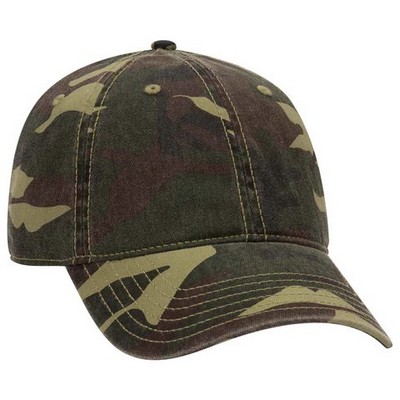 Otto Low Profile Garment Washed Camo Baseball Cap