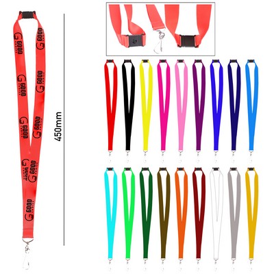 3/4'' Full Color Lanyard w/ J Hook And Breakaway