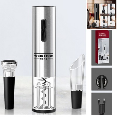 4-in-1 Electric Wine Opener Set