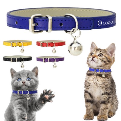 Pu Pet Collar W/ Bell