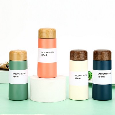 Woodgrain Mini Portable Insulated Bottle 6OZ