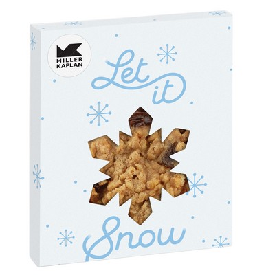 Holiday Snowflake Window Box with Gourmet Cookie - Oatmeal Raisin