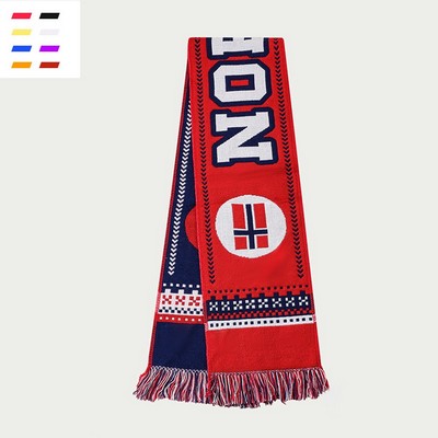 Jacquard Woven Football Scarf