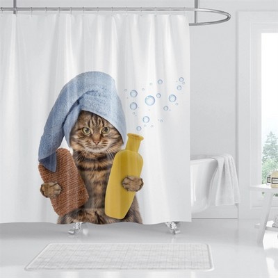 Water-Resistant PEVA Shower Curtain for Bathroom