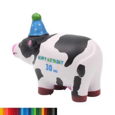 Foam Birthday Cow Shaped Stress Reliever