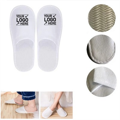 Velvet Closed Toe Disposable Hotel SPA Slippers Luxurious Comfort for Guests