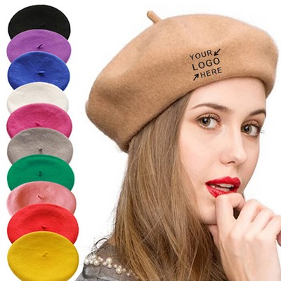 Winter Wool Beret Hat