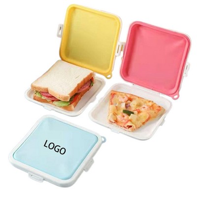 Reusable Silicone Sandwich Storage With Snap-Off Lunch Box