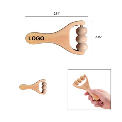 Portable wooden massager