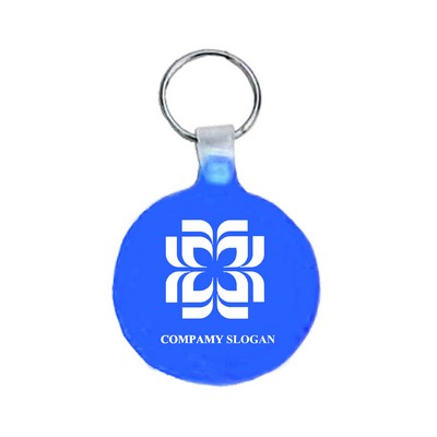 Plastic Round Circles Keychain Tag