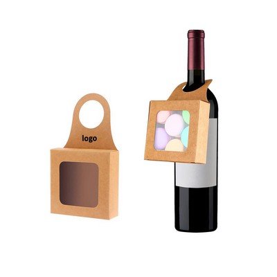 Kraft Paper Wine Hanging Gift Box