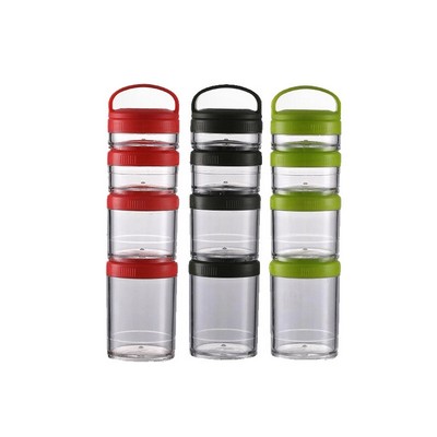 4-layer Stackable Protein Powder Snack Containers