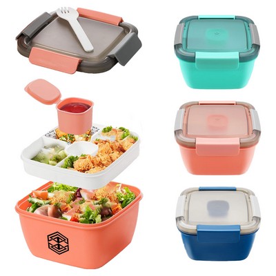 Reusable Stackable Salad Lunch Container 37 Oz