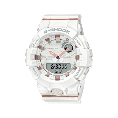 G-Shock Ladies G-Shock S Series Mobile Link White & Rose Gold Watch White Dial