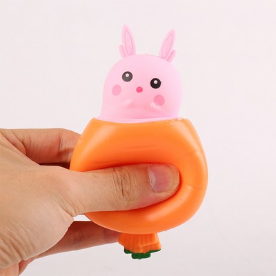 Rabbit In Carrot Squishy Stress Reliever