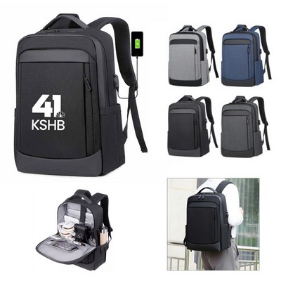 15.6 Inch Laptop Backpack with USB Charging Port