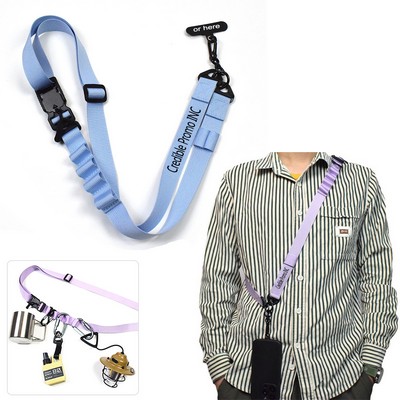 Adjustable Multi Functional Crossbody Pocket-Free Cell Phone Lanyard Strap