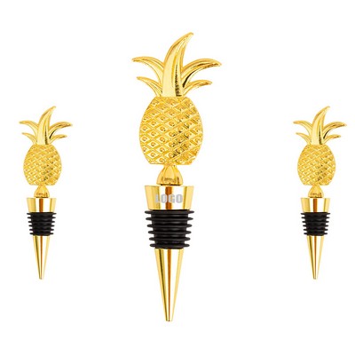 Flat Pineapple Wine Cork Bottle Stopper