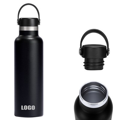 21 Oz Water Bottle Flask Handle Lid