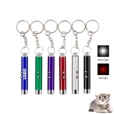 2 In 1 Mini Cat Toy Laser Pointer LED Light