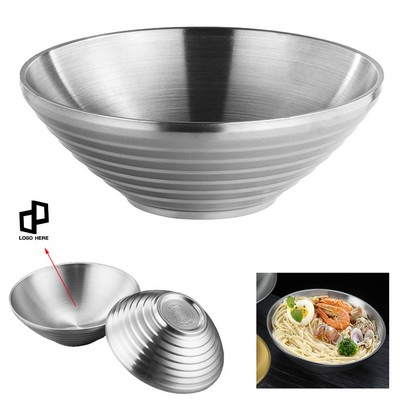 7.09 Inch Diameter 304 Stainless Steel Noodles Food Bowl