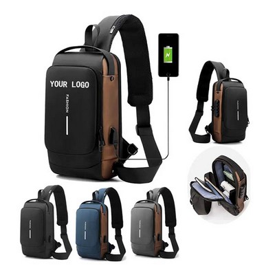 Technology USB Portable Outdoor Men's Cross-body Chest Bag