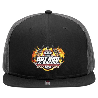 OTTO CAP "OTTO SNAP" 6 Panel Mid Profile Mesh Back Trucker Snapback Hat