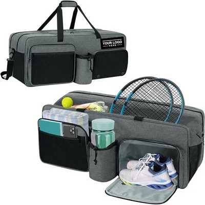 Racquet Tennis Duffle Bag With Ventilated Shoe Compartment