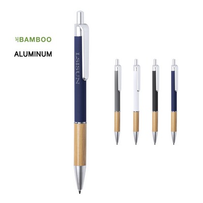 Eco-Bamboo & Aluminum Ball Pen