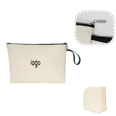 Handheld Cotton Zipper Bag – Makeup & Travel Organizer