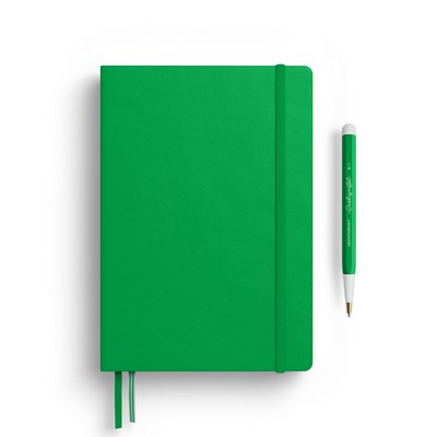 A5 Medium Hardcover Notebook - Spring Leaf, Dotted Pages