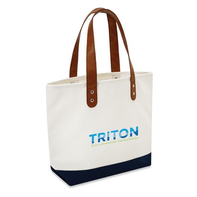 Classic Leather Handle Tote - Full Color Transfer (15.75"x12"x4.5")