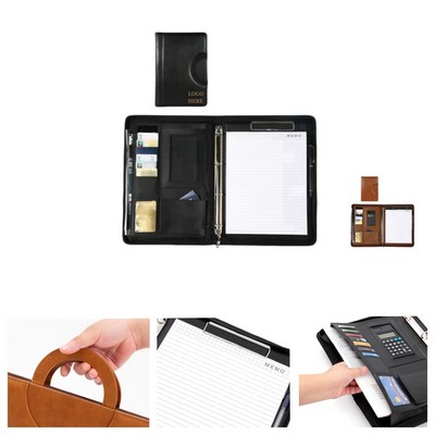 Large Premium Business Portfolio Organizer with Zipper