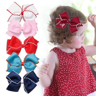 3-Inch Pinwheel Hair Bows with Clips