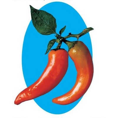 Chili Peppers Acrylic Coaster w/Felt Back